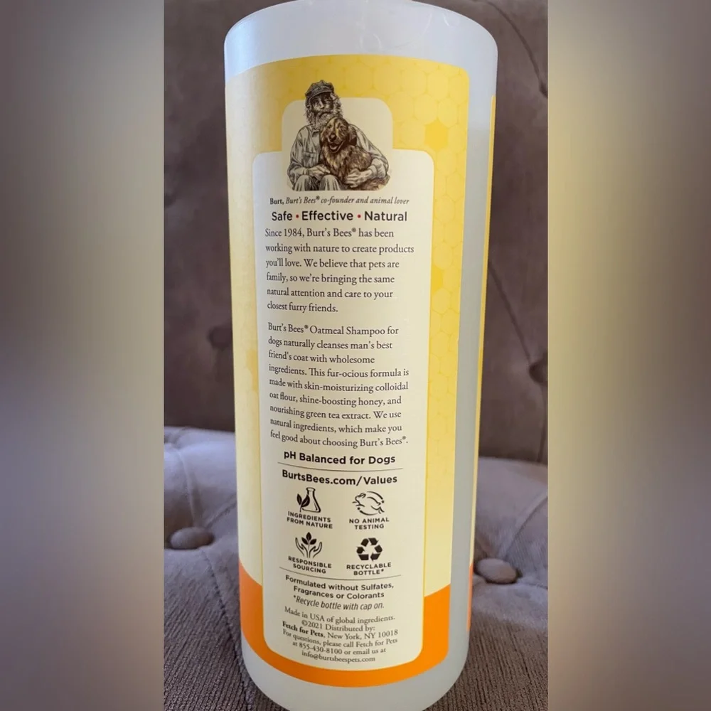 Burt's Bees for Dogs Natural Oatmeal Shampoo with Colloidal Oat Flour and Honey